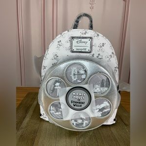 Disney Park Mickey Mouse Steamboat Willie Loungefly Mini Backpack  Disney100 NEW
